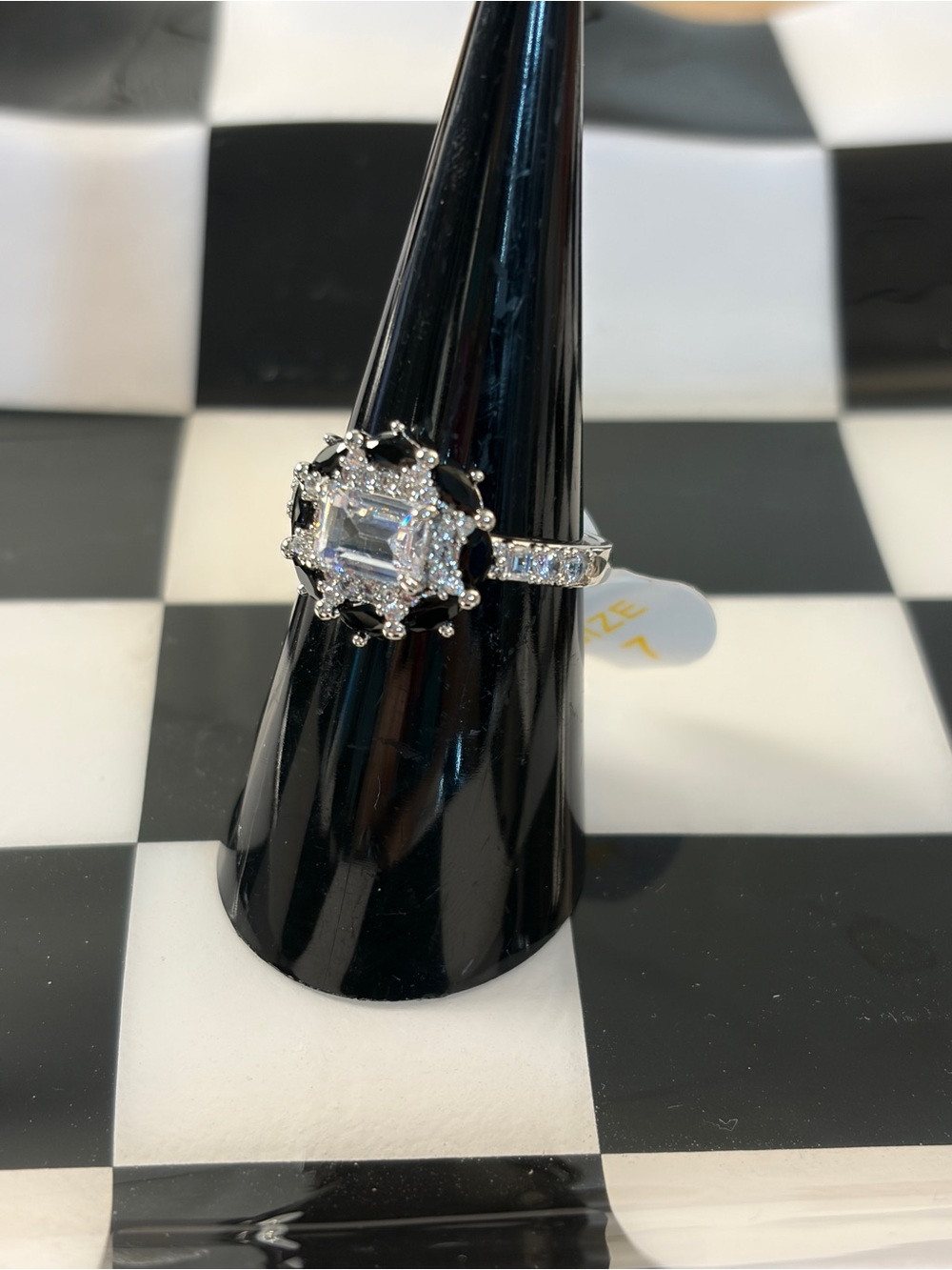 Bomb Party Ring - Size 7 - Fairytale Facets Rhodium